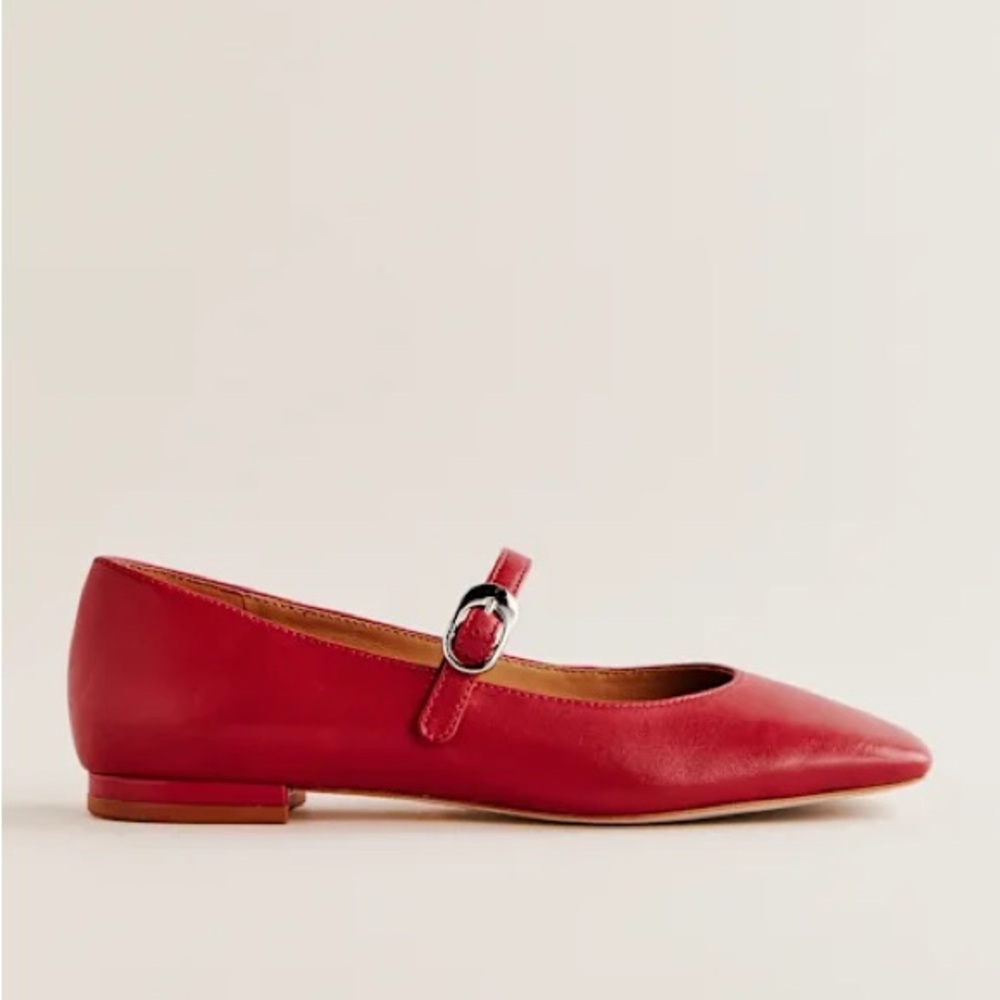 Reformation Melissa Leather Mary Jane Flats